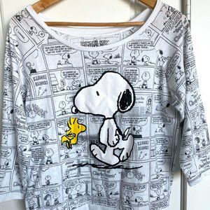 2015 Women's PEANUTS Cartoon pullover Top Large